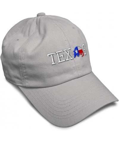 Soft Baseball Cap Texas Armadillo Embroidery Flags Nation Twill Cotton Dad Hats for Men & Women Light Grey Design Only $13.80...