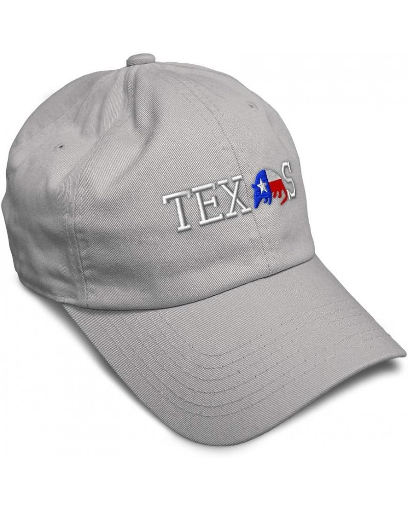 Soft Baseball Cap Texas Armadillo Embroidery Flags Nation Twill Cotton Dad Hats for Men & Women Light Grey Design Only $13.80...