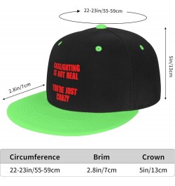 Unisex Baseball Hats Gaslighting is Not Real You're Just Crazy Original Dad Hat Adjustable Snapback Hats,White Green $9.71 Ba...