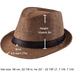 Fedora Hats Mens Women Sun Beach Derby Panama Summer Hats Gangster Cuban Jazz Brown W Buckle $10.12 Fedoras