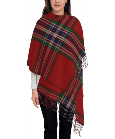 Large Scarf Plaid Cashmere Feel Shawl Wraps with Tassel Soft Fashion Warm Scarves for Women Clan Macfarlane Tartan Plaid $12....