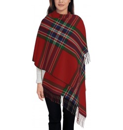 Large Scarf Plaid Cashmere Feel Shawl Wraps with Tassel Soft Fashion Warm Scarves for Women Clan Macfarlane Tartan Plaid $12....