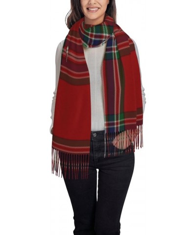 Large Scarf Plaid Cashmere Feel Shawl Wraps with Tassel Soft Fashion Warm Scarves for Women Clan Macfarlane Tartan Plaid $12....