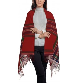 Large Scarf Plaid Cashmere Feel Shawl Wraps with Tassel Soft Fashion Warm Scarves for Women Clan Macfarlane Tartan Plaid $12....