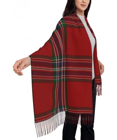 Large Scarf Plaid Cashmere Feel Shawl Wraps with Tassel Soft Fashion Warm Scarves for Women Clan Macfarlane Tartan Plaid $12....