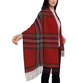 Large Scarf Plaid Cashmere Feel Shawl Wraps with Tassel Soft Fashion Warm Scarves for Women Clan Macfarlane Tartan Plaid $12....