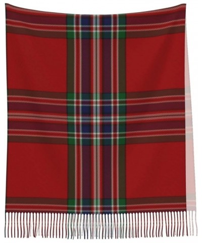 Large Scarf Plaid Cashmere Feel Shawl Wraps with Tassel Soft Fashion Warm Scarves for Women Clan Macfarlane Tartan Plaid $12....