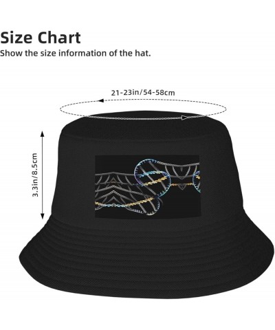 Dog Bones Paw Prints Print Bucket Hat for Women and Men Packable Travel Summer Beach Hat Sun Hats Hiking Hat Dna Chain Photoe...