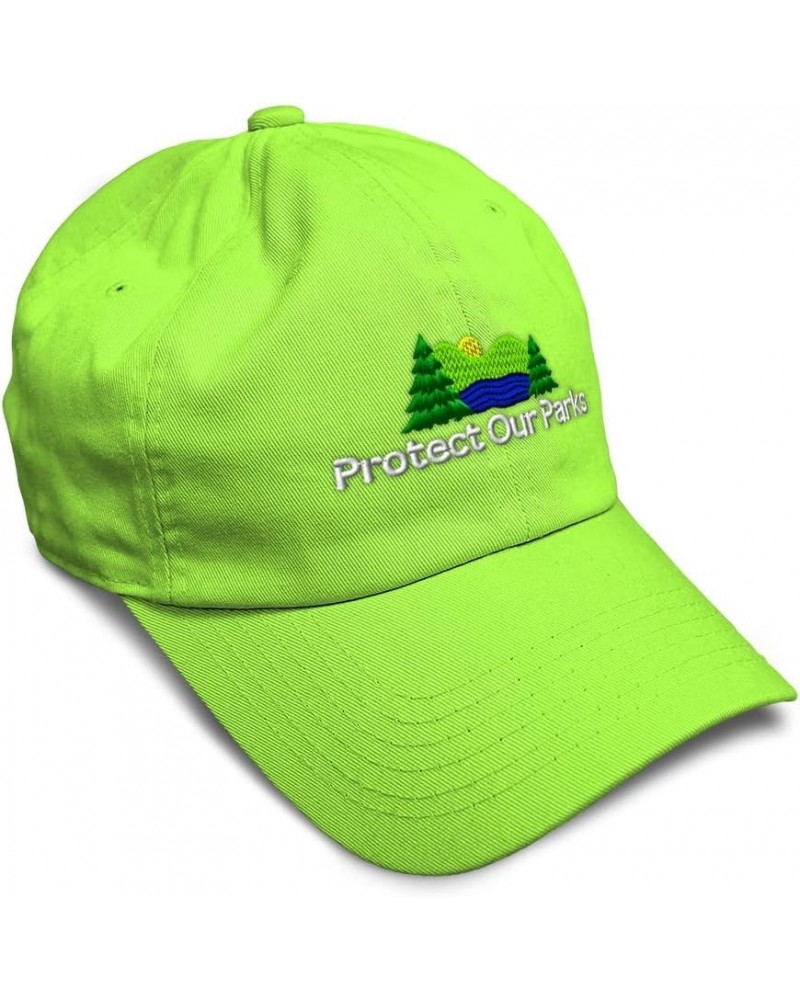 Soft Baseball Cap Protect Our Parks Cotton Dad Hats for Men & Women Lime $12.32 Baseball Caps