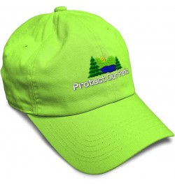 Soft Baseball Cap Protect Our Parks Cotton Dad Hats for Men & Women Lime $12.32 Baseball Caps