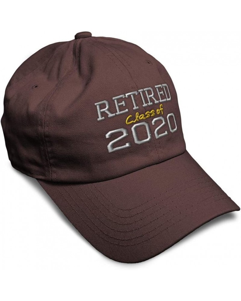 Soft Baseball Cap Retired Class of 2020 Retirement Position Cotton Withdrawal Dad Hats for Men & Women Brown Design Only $12....