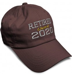 Soft Baseball Cap Retired Class of 2020 Retirement Position Cotton Withdrawal Dad Hats for Men & Women Brown Design Only $12....