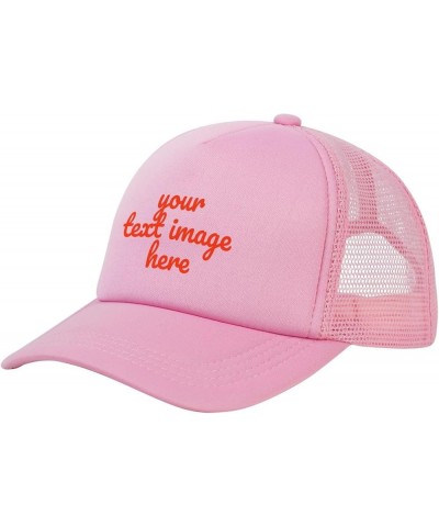 Custom Hat Add Your Name Logo Text or Image Here Personalized Hats Pink $7.91 Baseball Caps