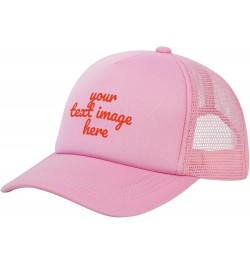 Custom Hat Add Your Name Logo Text or Image Here Personalized Hats Pink $7.91 Baseball Caps