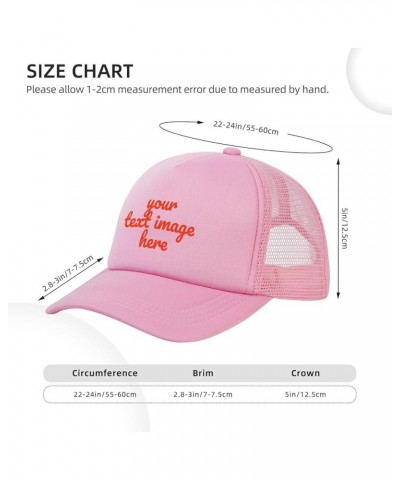 Custom Hat Add Your Name Logo Text or Image Here Personalized Hats Pink $7.91 Baseball Caps