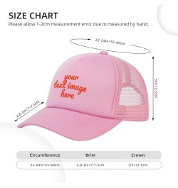 Custom Hat Add Your Name Logo Text or Image Here Personalized Hats Pink $7.91 Baseball Caps