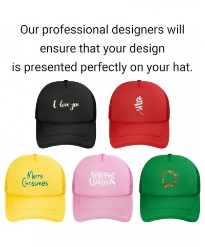 Custom Hat Add Your Name Logo Text or Image Here Personalized Hats Pink $7.91 Baseball Caps