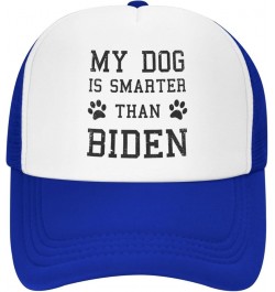 My Dog is Smarter Than Biden Funny Gifts Trucker Hat Women Mesh Baseball Cap Cowboy Hat Men Dad Hat Sun Hat Black Blue $10.34...