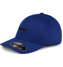 Flexfit Handlebar Mustache Embroidered Baseball Cap Funny Blue $12.89 Baseball Caps