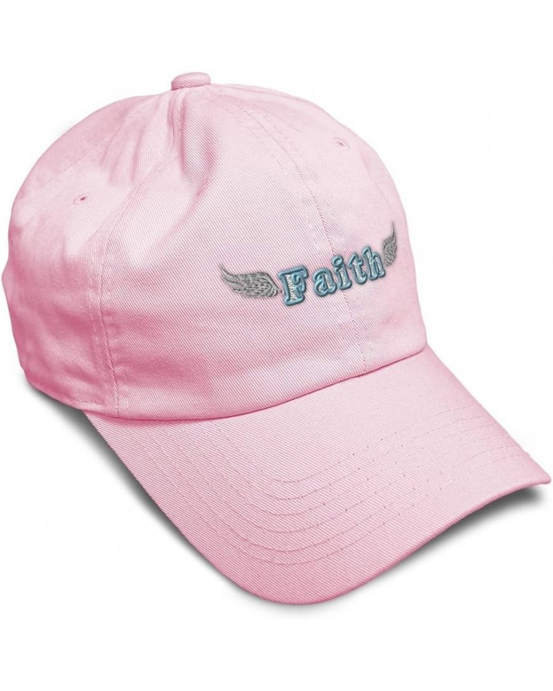 Soft Baseball Cap Faith Wings Cotton Dad Hats for Men & Women Soft Pink $13.80 Baseball Caps