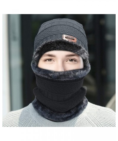 Women Men Fleece Lined Hat Woolen Thermal Cycling Cap Slouchy Windproof Winter Warm Chunky Soft + Scarf Suit Grey $7.78 Skull...