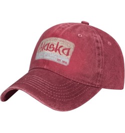 Alaska EST 1959 Cowboy Hat Men Funny Baseball Cap Hats for Women Dad Hat Adjustable Trucker Hat Red $11.48 Baseball Caps