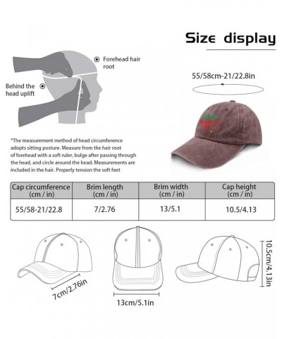 Feliz Navidad Baseball Cap Mexico Hat Pigment Black Mens Hat Gifts for Men Golf Hats Wine Red $9.50 Sun Hats