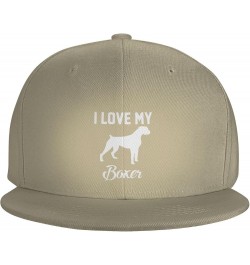 Men Women Adjustable Baseball Caps, I Love My Boxers Unisex Plain Hats Vintage Trucker Dad Cap Black Natural $11.68 Baseball ...