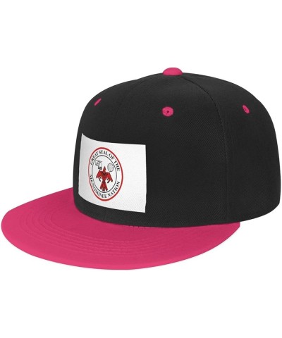 Flag of The Menominee Nation Baseball Cap for Men Women Snapback Hat Adjustable Flat Bill Hats Pink $14.58 Baseball Caps