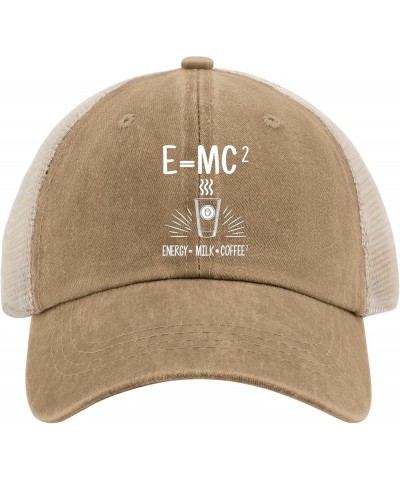 EMC2-Energy-Milk-Coffee Sun hat Women Hats AllBlack Men's Hats & caps Gifts for Dad Workout Hat Pigment Khaki02 $9.87 Sun Hats