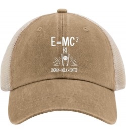 EMC2-Energy-Milk-Coffee Sun hat Women Hats AllBlack Men's Hats & caps Gifts for Dad Workout Hat Pigment Khaki02 $9.87 Sun Hats