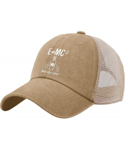 EMC2-Energy-Milk-Coffee Sun hat Women Hats AllBlack Men's Hats & caps Gifts for Dad Workout Hat Pigment Khaki02 $9.87 Sun Hats