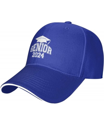 Class of 2024 - Senior Graduation School Hat for Men Women Adjustable Baseball Cap Black Dad Hat Outdoors Blue $10.10 Basebal...