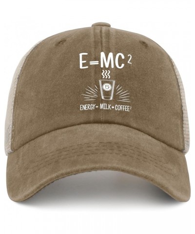 EMC2-Energy-Milk-Coffee Sun hat Women Hats AllBlack Men's Hats & caps Gifts for Dad Workout Hat Pigment Khaki02 $9.87 Sun Hats