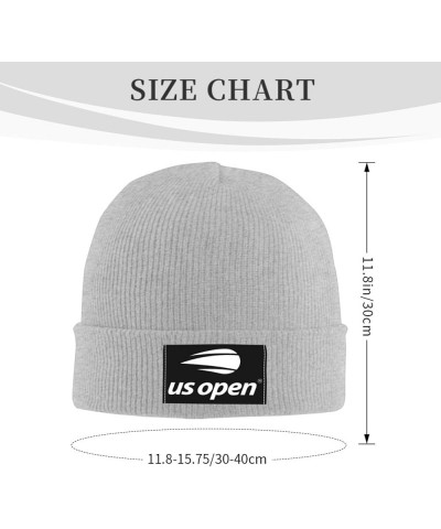 Us Open Tennis Stretch Knit Hat for Men Women Winter Warm Cap Gray $6.94 Skullies & Beanies