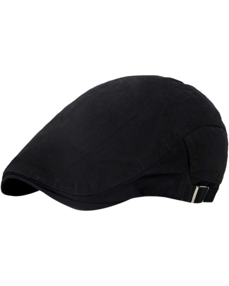 Cotton Travel hat Men's Outdoor Sun Peak Fashion hat Cap Beret Forward Baseball Caps French Bonnet Hat Black 3 $11.86 Newsboy...