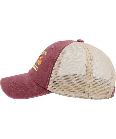 I'm here to hit Trees and Curse Trucker hat River hat Womens Trucker hat Gifts for Dad Golf Hats Wine Red02 $11.43 Sun Hats