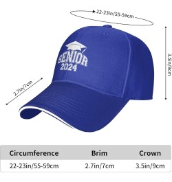 Class of 2024 - Senior Graduation School Hat for Men Women Adjustable Baseball Cap Black Dad Hat Outdoors Blue $10.10 Basebal...