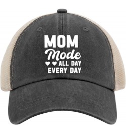 Mom Mode All Day Every Day Cap Womans Hat AllBlack Mens Beach Hat Gifts for Women Baseball Hats Allblack $10.34 Sun Hats