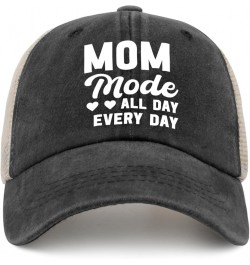 Mom Mode All Day Every Day Cap Womans Hat AllBlack Mens Beach Hat Gifts for Women Baseball Hats Allblack $10.34 Sun Hats