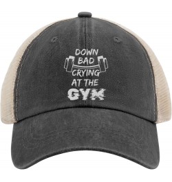 Down Bad Crying at The Gym Cowboy Hat Trendy Hiking Hat Gifts for Women Who Like Embroidered,Sun Caps Suitable for Allblack $...