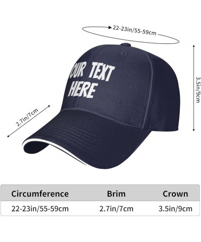 Custom Hats,Custom Logo Caps Your Design Here,Add Your Own Text and Design,Classic Mens Womens Trucker Hat Navy Blue $8.38 Ba...