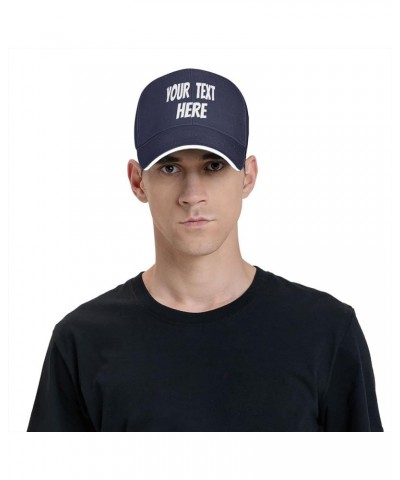 Custom Hats,Custom Logo Caps Your Design Here,Add Your Own Text and Design,Classic Mens Womens Trucker Hat Navy Blue $8.38 Ba...