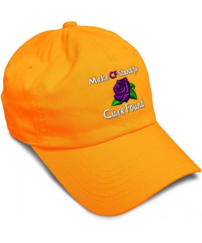 Soft Baseball Cap Make Cf Stand for Cure Found Cotton Dad Hats for Men & Women Orange $14.50 Baseball Caps