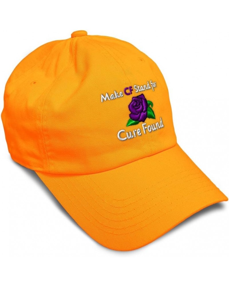 Soft Baseball Cap Make Cf Stand for Cure Found Cotton Dad Hats for Men & Women Orange $14.50 Baseball Caps