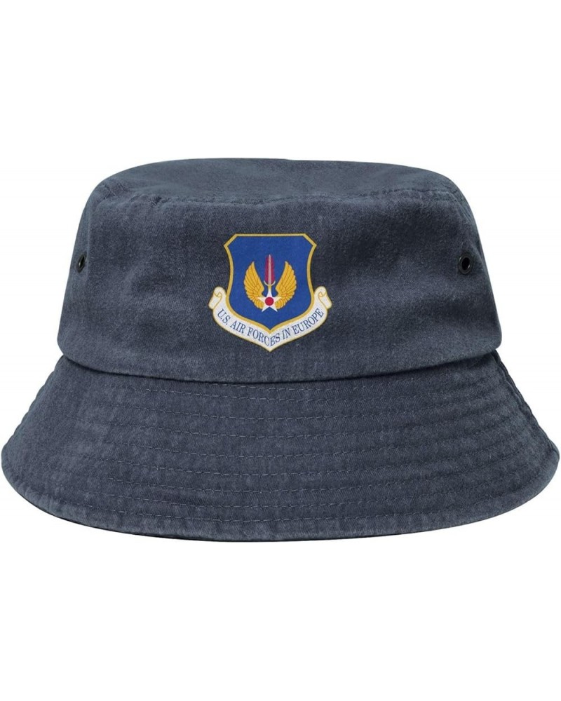 United States Air Forces in Europe Bucket Hat for Men Women Outdoor Washed Cotton Sun Hats Travel Beach Hat Navy Blue $9.80 B...