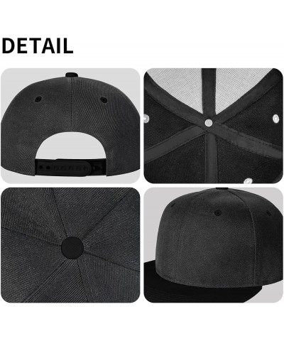 Unisex Baseball Cap Hip Hop Flat Bill Brim Trucker Hats Breathable Snapback Cap Adjustable Dad Golf Hat White $12.64 Baseball...