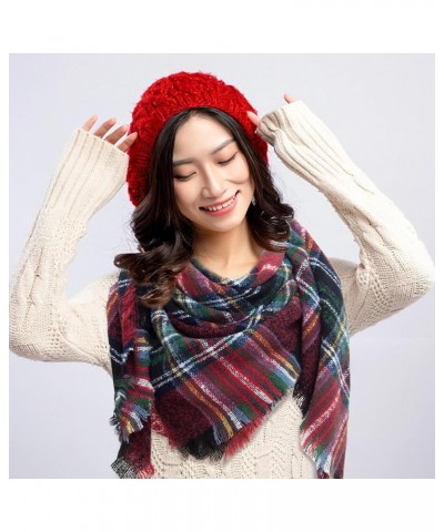 Scarfs for Women Winter Triangle Scarf Warm Soft Large Blanket Warm Long Shawl Wraps Shawl Scarves With Tassel Type 3 $7.61 S...