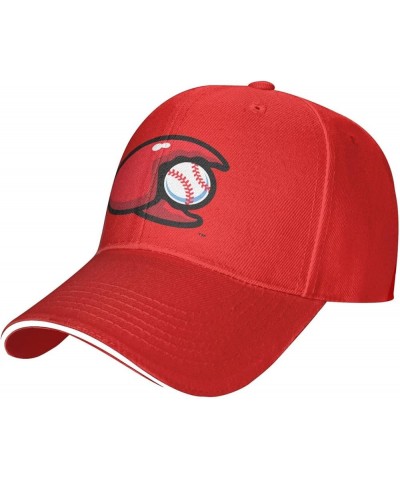 Hickory Crawdads Sandwich Cap Unisex Classic Baseball Capunisex Adjustable Casquette Dad Hat Red $7.50 Baseball Caps