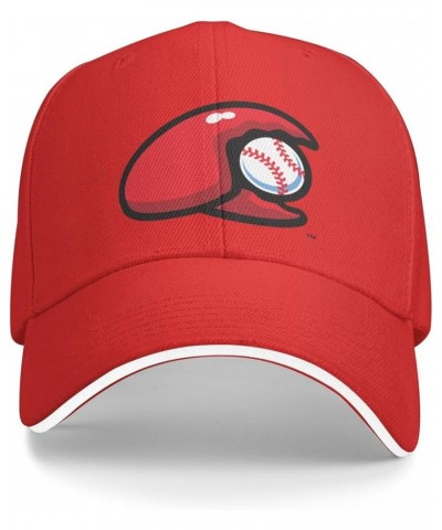 Hickory Crawdads Sandwich Cap Unisex Classic Baseball Capunisex Adjustable Casquette Dad Hat Red $7.50 Baseball Caps